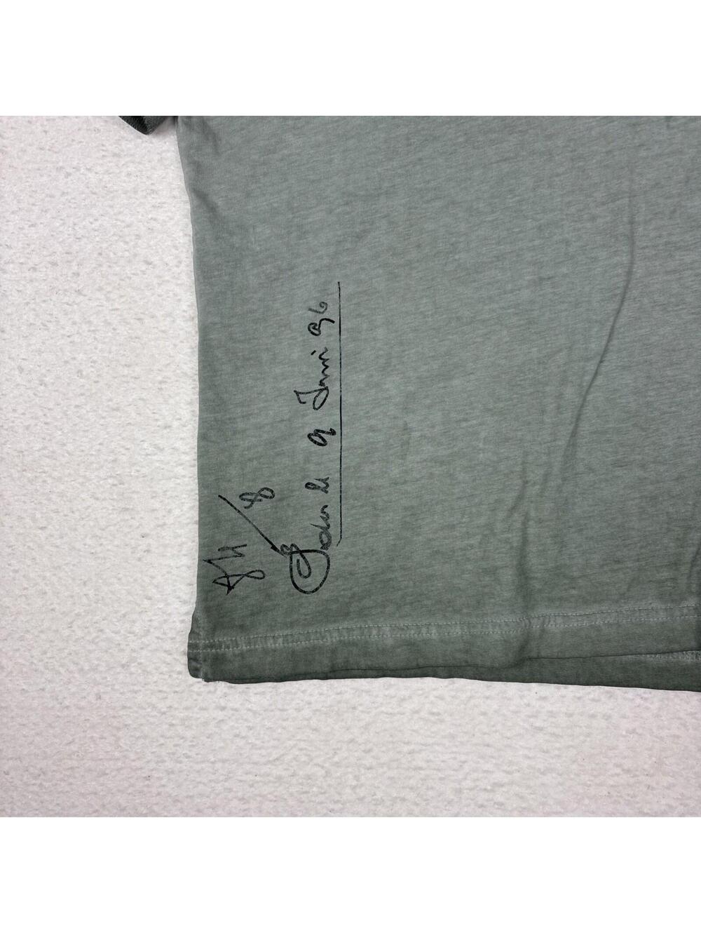 Vintage Y2K Gipfelsturmer Faded Green Polo German Script XXL Boxy Cropped - Picture 2 of 8